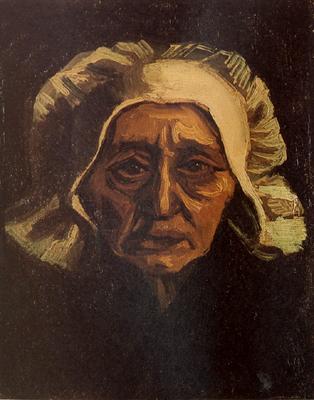 Vincent Van Gogh Head of an old Peasant Woman with White Cap (nn04)